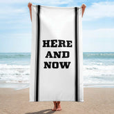 Here and Now Beach Bath Towel - White, Towel, $ 42.95, A Moment Of Now™